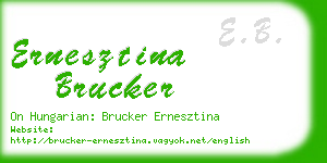ernesztina brucker business card